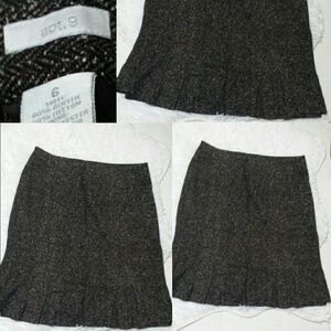 APT. 9 Speckled Herringbone Pleated Hem Skirt